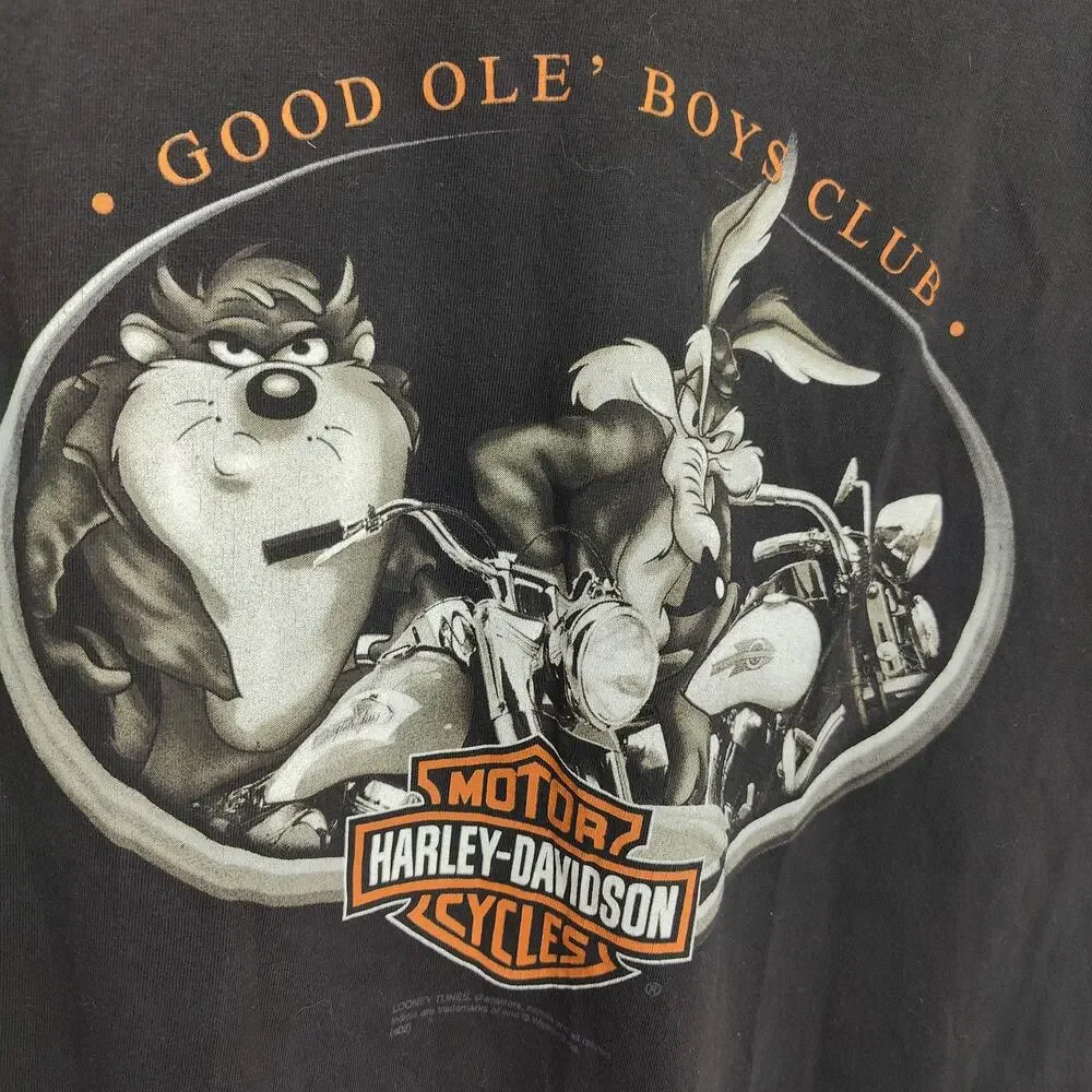 Harley Davidson Looney Tunes DIY Crop Tank Top Size 2XL Good Ole Boys Club_2